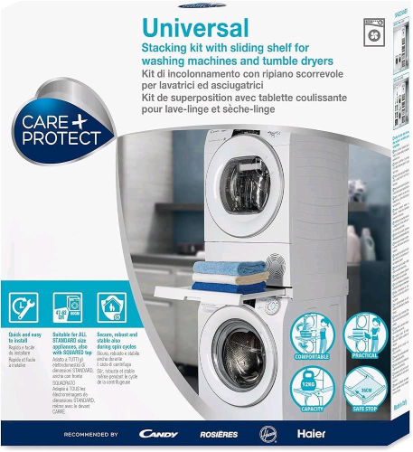 CANDY CARE+ PROTECT KIT PER INCOLONNAMENTO VERTICALE PER LAVATRICI E ASCIUGATRICI, ADATTO PER LAVATRICI CON PROFONDITA' 47-60cm